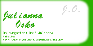 julianna osko business card