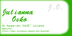 julianna osko business card